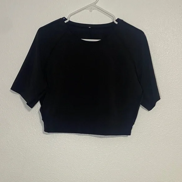 Lululemon Athletica Black Crop Top dúo - Picture 2 of 15